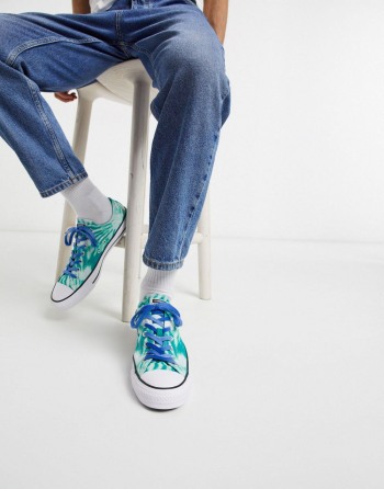 Converse Chuck Taylor All Star Ox Tie Dye Zelene Plave - Muške Tenisice | 42165PGJX